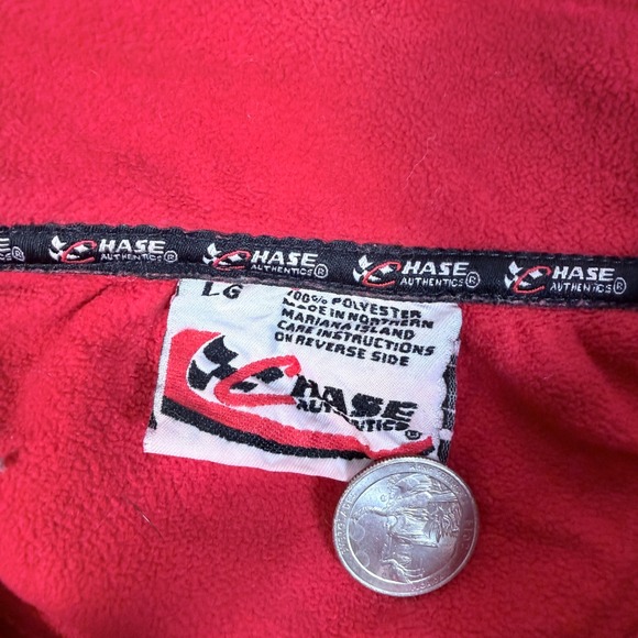 Chase Authentics GM Goodwrench Red Fleece 1/4 Zip Pullover Mens L - Picture 2 of 5